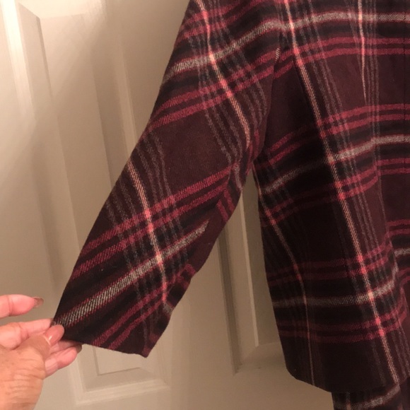 Talbots Burgundy and Pink Plaid Dress - Picture 5 of 8
